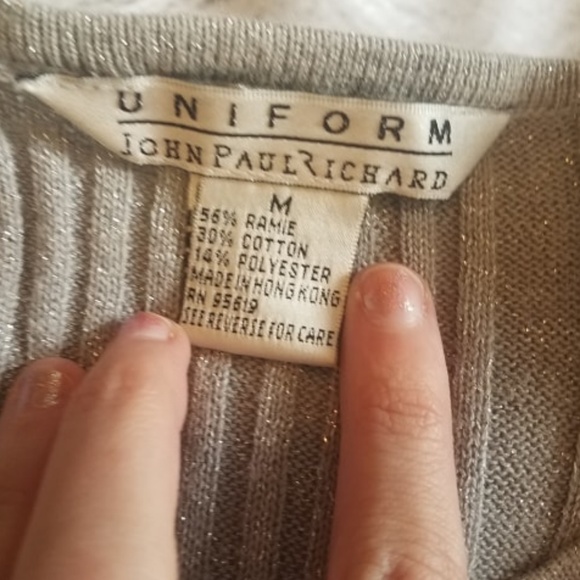 Silver Cardigan Sweater Blouse - Picture 5 of 5